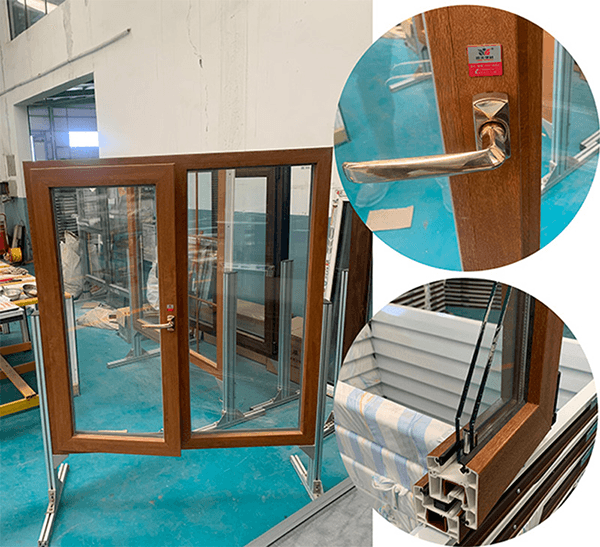 Sistema de perfiles de puerta Win-Door de PVC-U con triple sello de 70 mm y marco de alta gama High-End Casement 70mm Triple Seal PVC-U Win-Door Profiles system