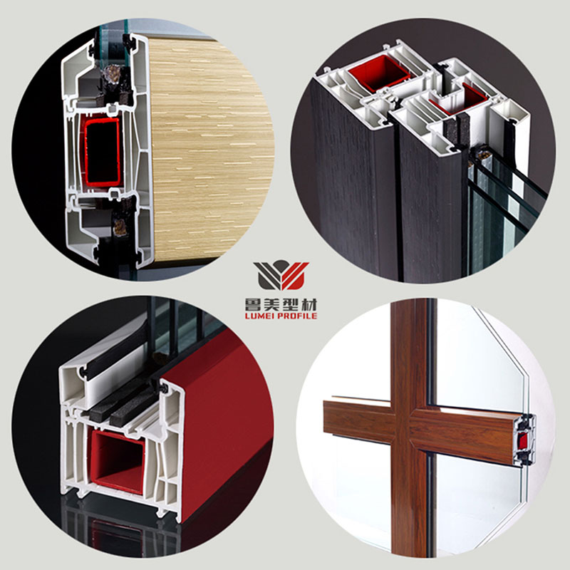 Sistema de perfiles de puerta Win-Door de PVC-U con triple sello de 70 mm y marco de alta gama High-End Casement 70mm Triple Seal PVC-U Win-Door Profiles system