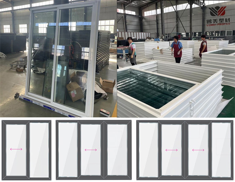 Rechts-/linksseitige Vinyl-Terrassenschiebetüren mit Sichtschutz Right/left-hand Vinyl Sliding Patio Doors with Screen