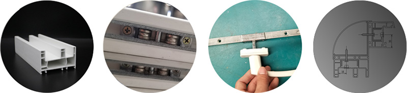 Perfiles de pvc de coextrusión de capa negra blanca de doble color Double color white black layer co-extrusion pvc profiles