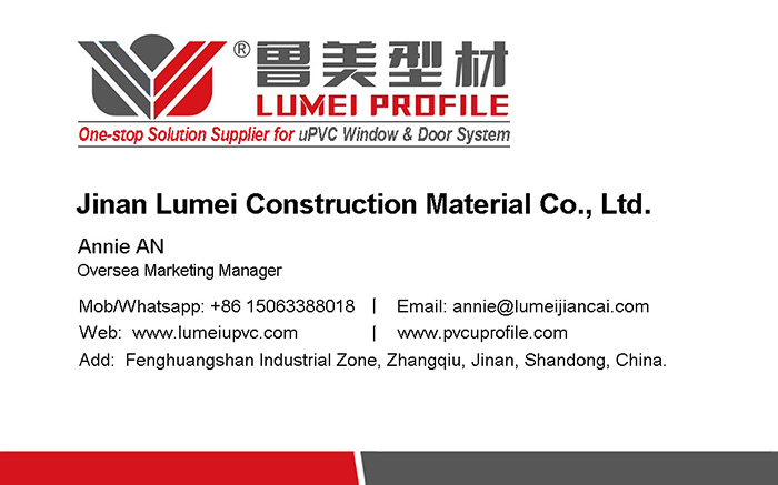Perfil de ventana económico Lumei UPVC/PVC para ventana corrediza con alta calidad en China Economic Lumei UPVC/PVC Window Profile for Sliding Window with High Quality in China